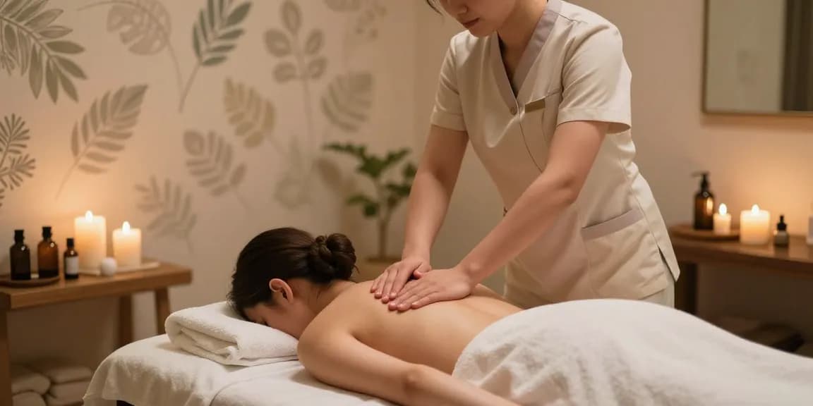 Relaxing Swedish massage scene highlighting a soothing atmosphere for a massage therapy blog.