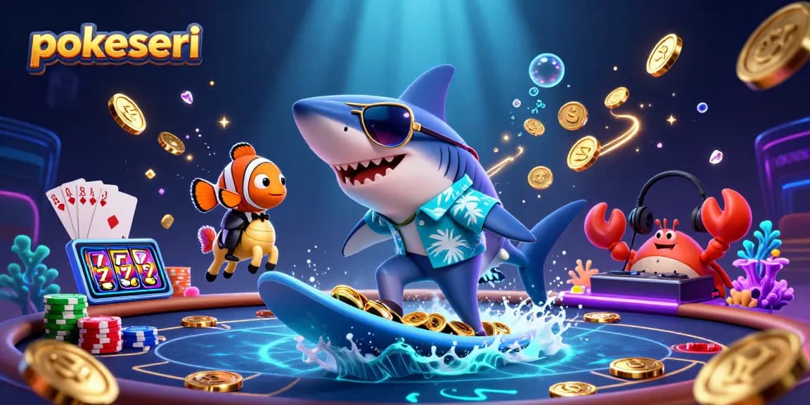Experience the thrill of pokerseri with vibrant 3D characters and casino elements in action.