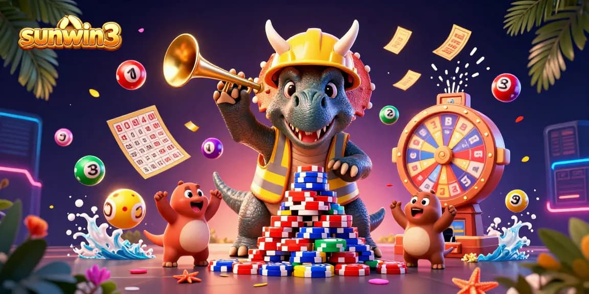 Engage in thrilling gameplay at sunwin3 with colorful elements and vibrant characters in a casino-themed festival.