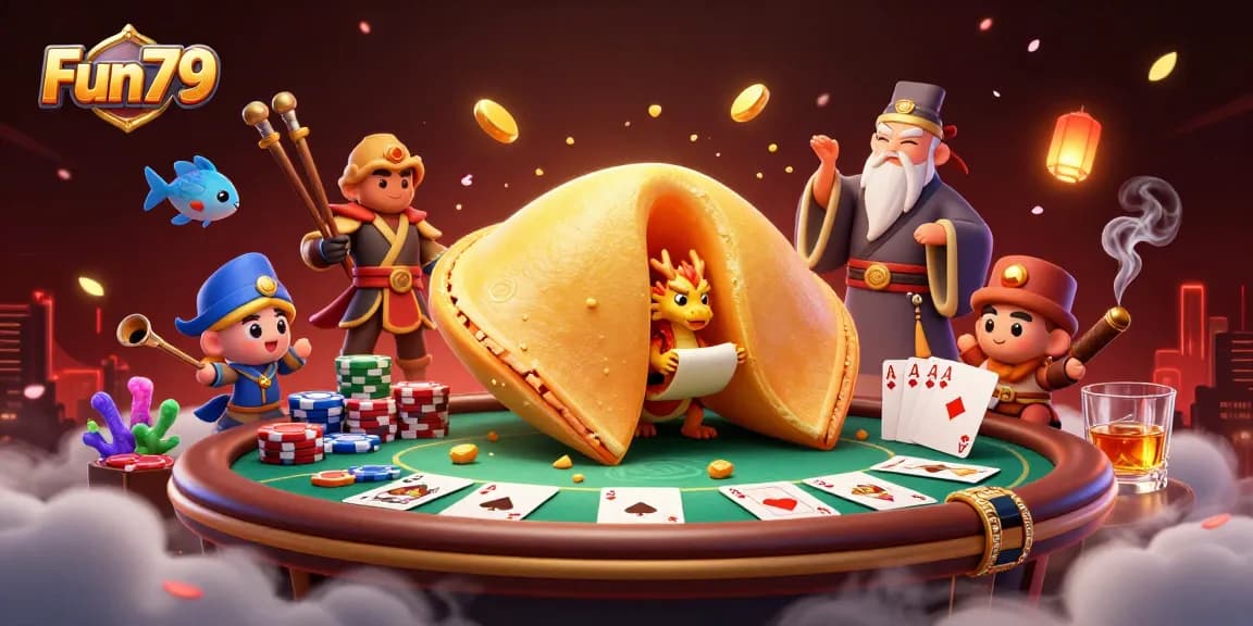 Engage with Fun79's vibrant gaming scene, featuring intricate characters and fish shooting elements.