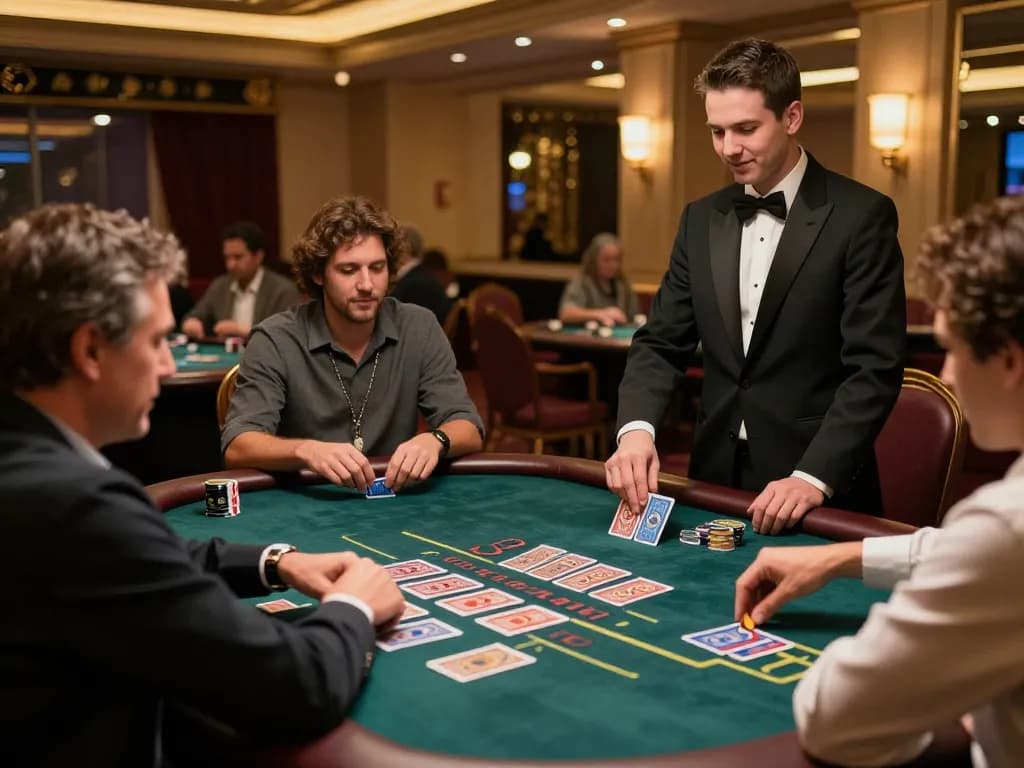 Live dealer game at trang chủ o8 showcasing player engagement and excitement in a high-end casino environment.