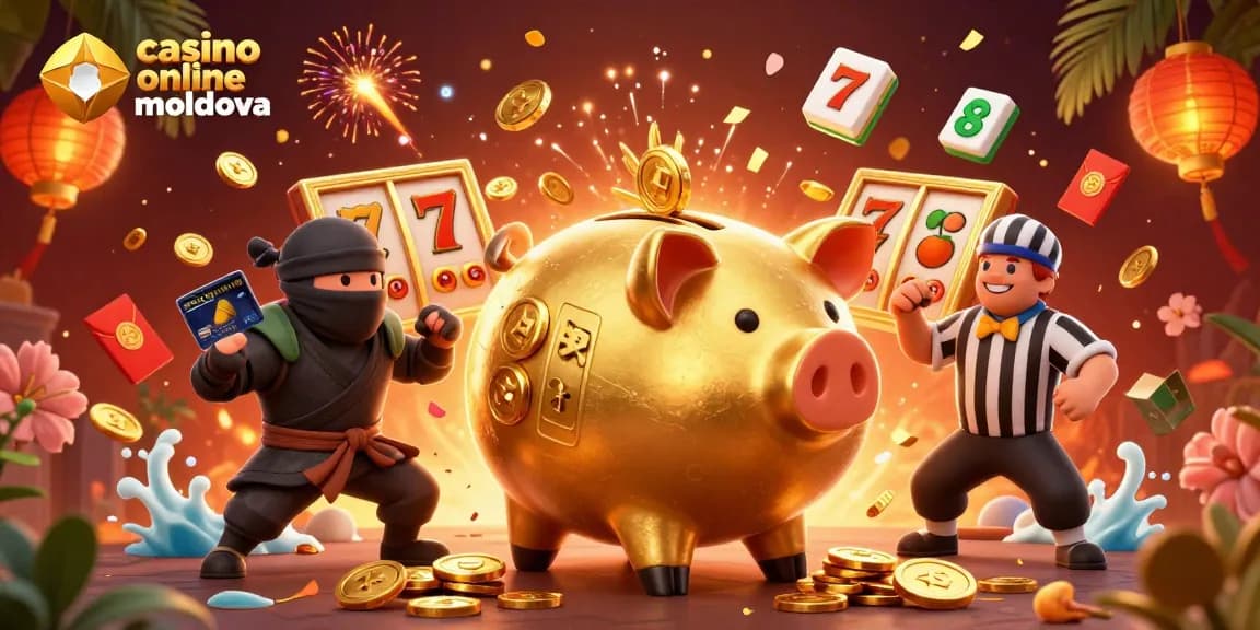 Sloturi captivante la casino online moldova cu piggy bank, ninja și samurai.