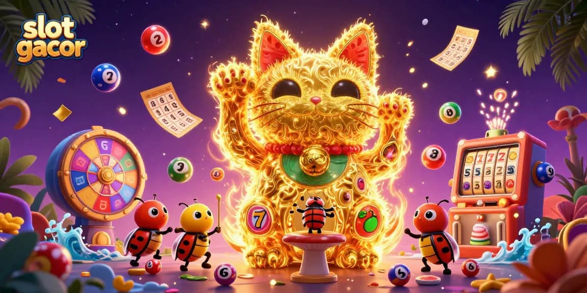 Experience the thrill of slot gacor with vibrant characters and dynamic casino elements.