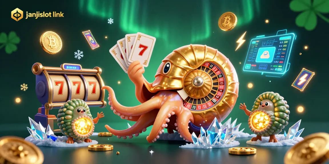 Play thrilling games at janjislot link with a dazzling scene of an ancient nautilus and exciting slot elements.