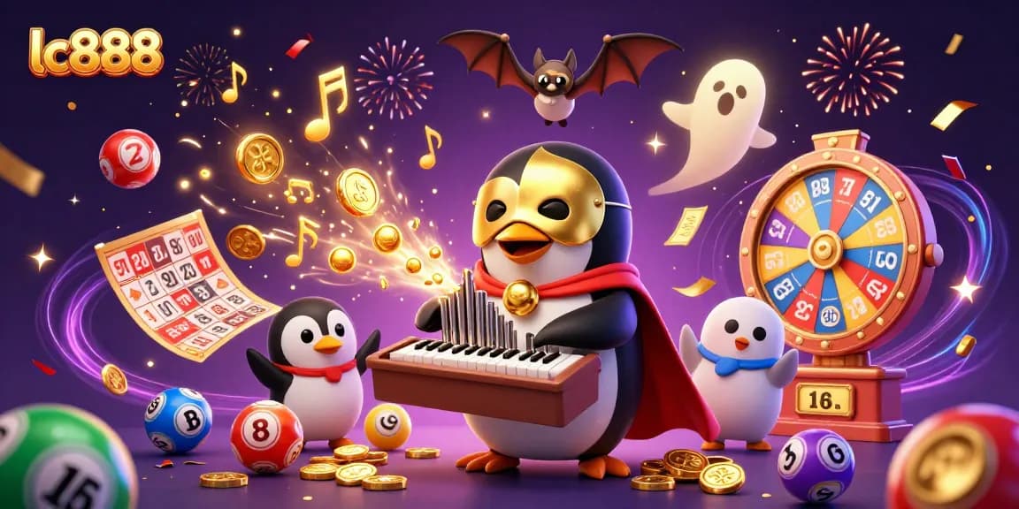 Play exciting casino games at lc888 with vibrant elements and engaging characters in a rich atmosphere.