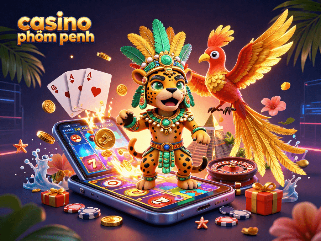 Experience vibrant casino phnom penh action with 3D Mayan characters and dynamic game elements.