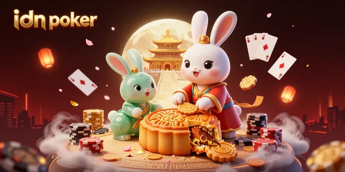 Experience the excitement of idn poker with a vibrant illustration of poker culture blending with folklore elements.