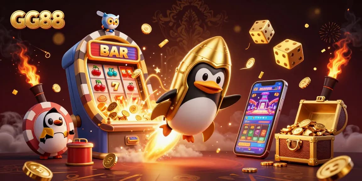 Engage with the immersive GG88 online casino experience through dynamic gaming illustrations.