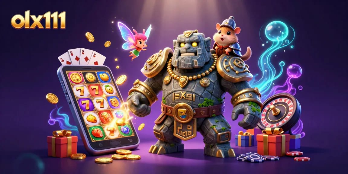 Engage in thrilling slot games with olx111 and experience dazzling 3D casino illustration.