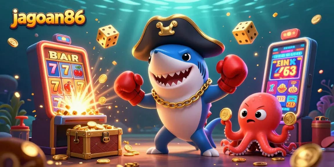 Spin to win with jagoan86 in this vibrant casino scene filled with excitement!