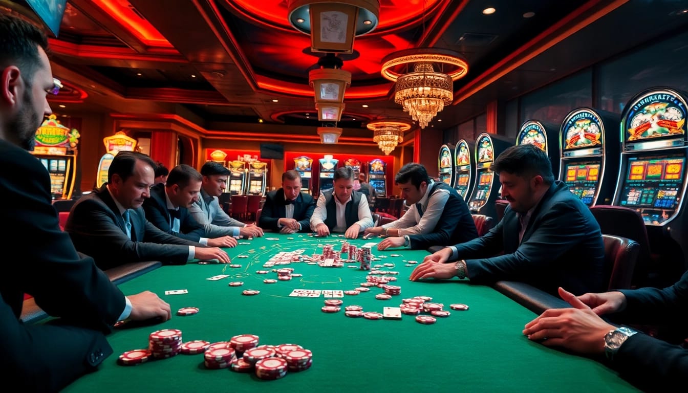 Players enjoying a thrilling game at Thabet Casino, showcasing excitement and strategy.