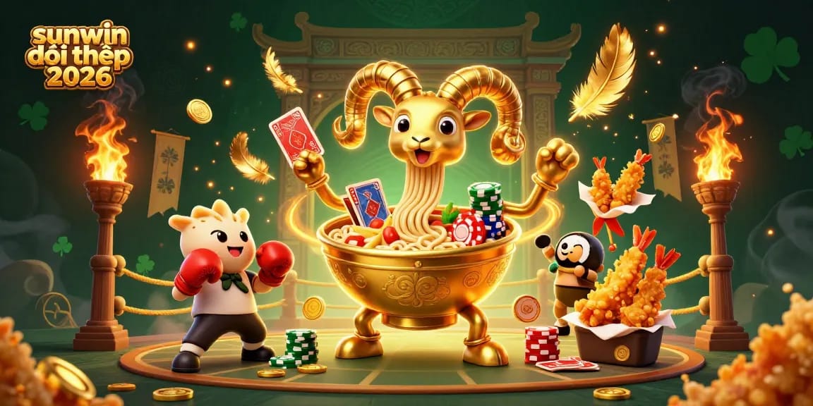 Experience sunwin đổi thưởng 2026 with vibrant casino action in a lively 3D illustration.