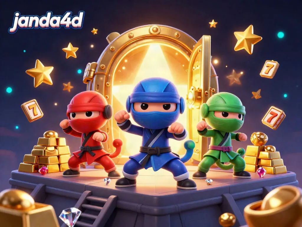 JANDA4D menghadirkan pengalaman mengasyikkan dengan ninja chameleon dan slot yang bertaburan emas.