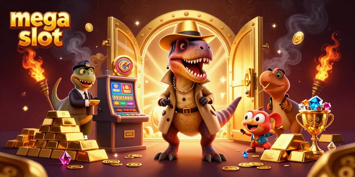 Rasakan keuntungan bermain mega slot dalam suasana kasino yang meriah dengan karakter unik.