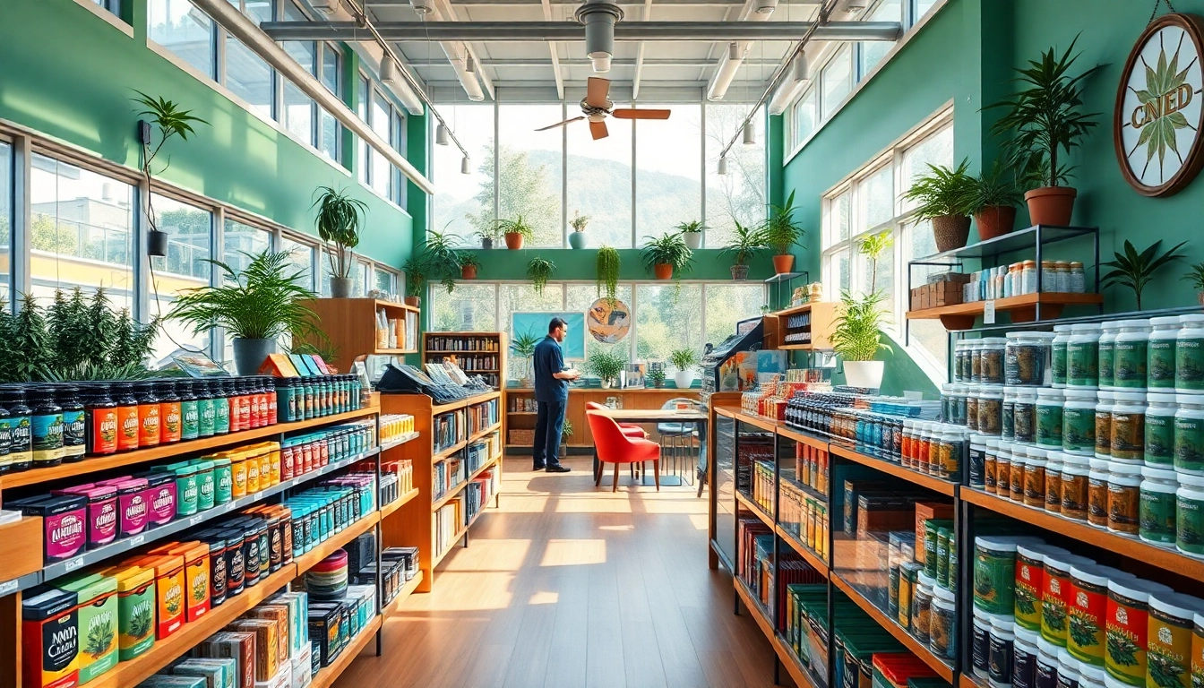Browse diverse cannabis offerings at our welcoming Weed Store with natural lighting.