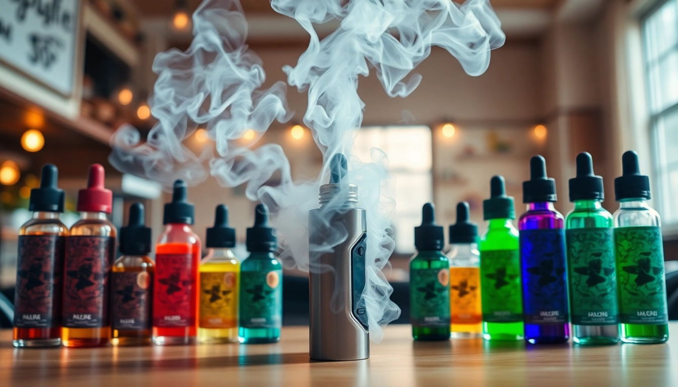 Enhance your experience with Vape & E-Liquids displayed among vibrant colors and textures.