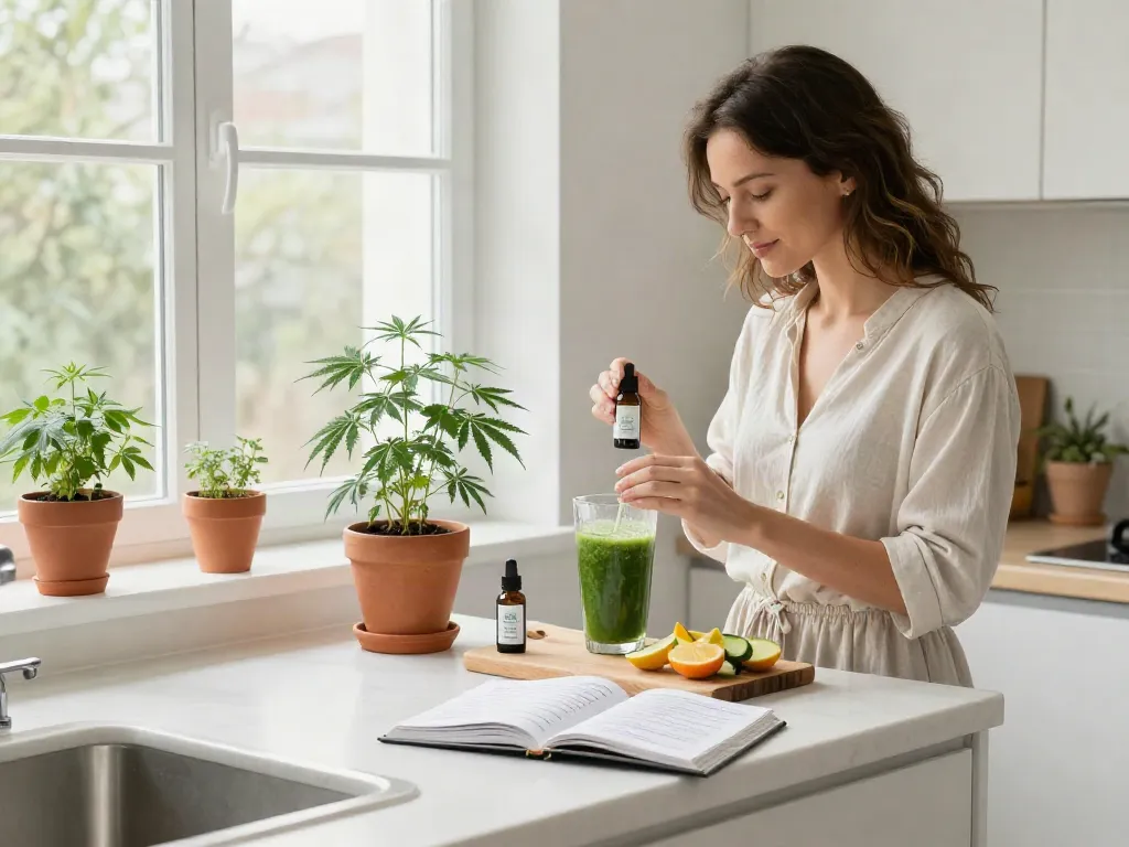 Buy weed online with confidence in lab-tested, organic CBD products in a bright kitchen wellness scene.