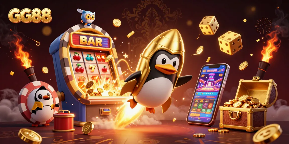 Engage with the immersive GG88 online casino experience through dynamic gaming illustrations.