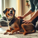 Showcasing CBD For Pet, a happy dog enjoying care in a warm, inviting home environment.