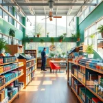 Browse diverse cannabis offerings at our welcoming Weed Store with natural lighting.