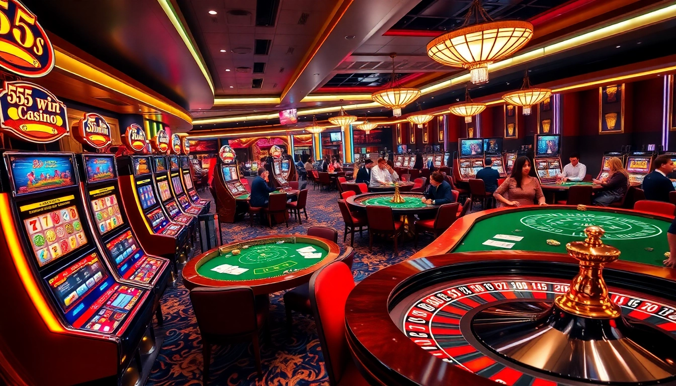 Experience thrill and luxury at 555win with vibrant casino tables and engaging gameplay.
