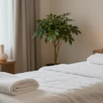 Relaxing spa room with soothing ambiance for 구로마사지 therapy